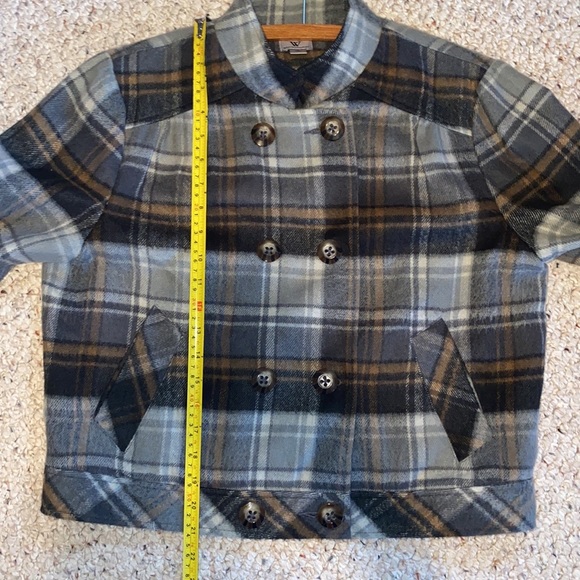 Worthington Double Breasted Plaid Cropped Jacket Size Large - Picture 14 of 16
